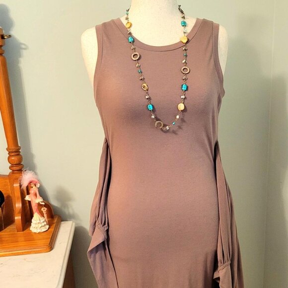 Sleeveless Tie Summer Easy T Shirt Wrap Dress - Picture 3 of 6